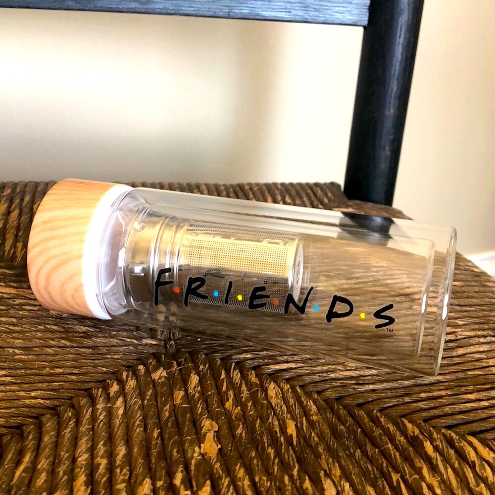 ‘FRIENDS’ beverage/infuser glass container.